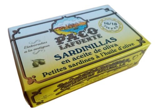 Petites sardines à l'huile d'olive 16 à 18 pièces - Paco Lafuente - Le Comptoir du Portugal l'épicerie fine portugaise depuis 2012